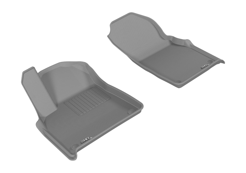 Audi Q8 Floor Mat Set - Front - 3D MAXpider - Kagu - Gray - `19-`20